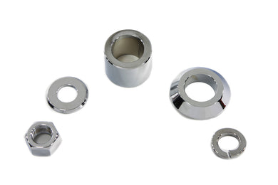 Front Axle Spacer Kit Smooth Style Chrome 2007 / UP FLSTC Front Fitment2007 / UP FLSTN Front Fitment