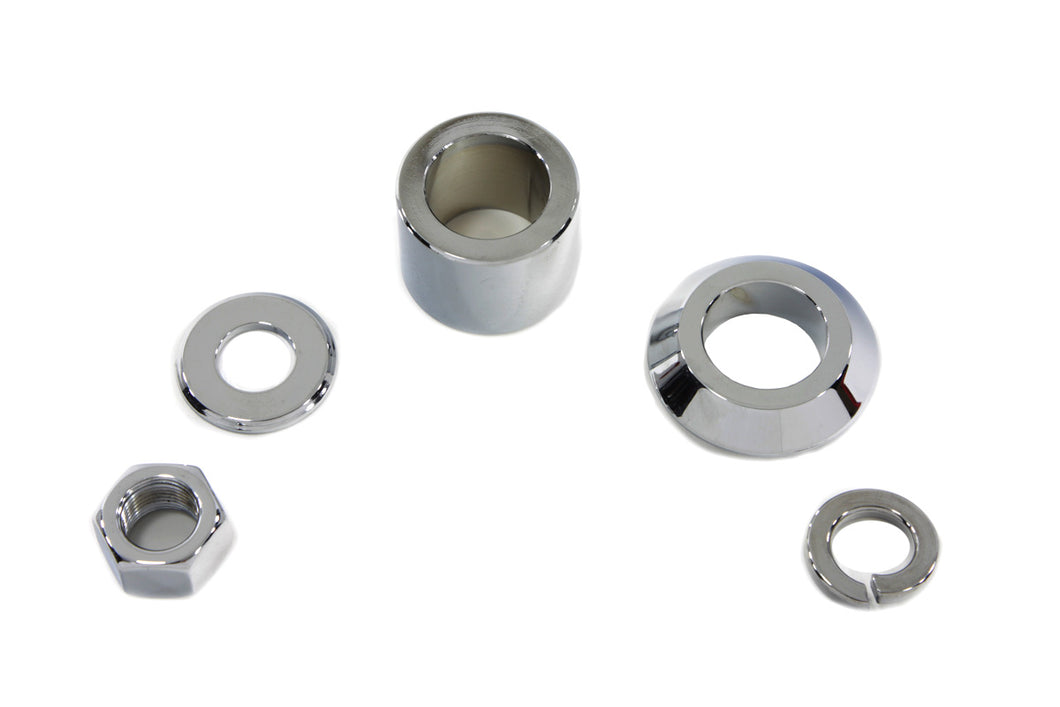 Front Axle Spacer Kit Smooth Style Chrome 2007 / UP FLSTC Front Fitment2007 / UP FLSTN Front Fitment