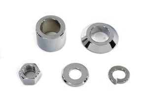Front Axle Spacer Kit Smooth Style Chrome 2007 / UP FLSTC Front Fitment2007 / UP FLSTN Front Fitment