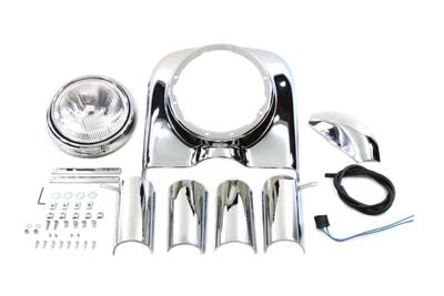 7 Headlamp Cowl Kit Chrome 1980 / 1992 FLT 1980 / 1992 FLT 1983 / 1985 FLHT 1983 / 1985 FLHT