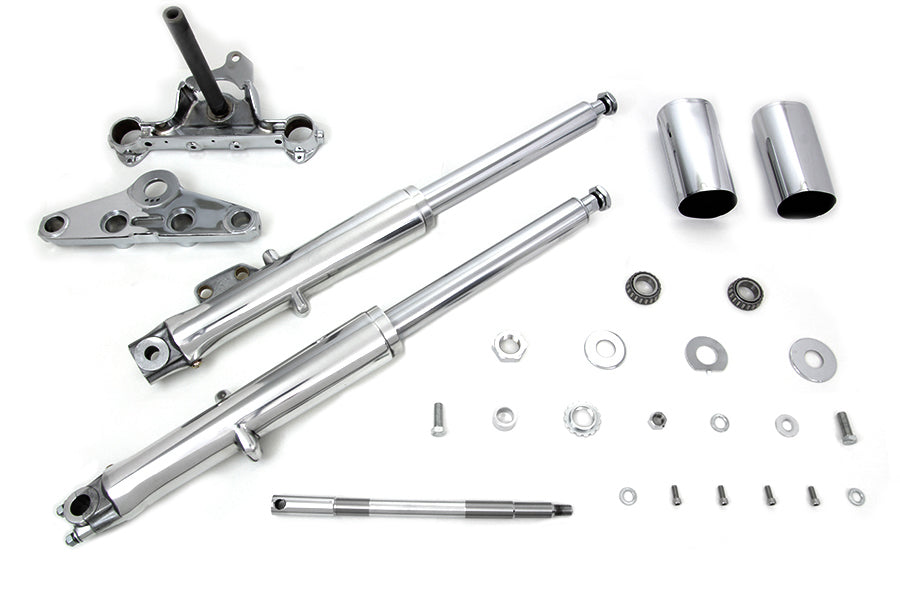 41mm Fork Assembly with Polished Sliders Single Disc 1972 / 1984 FL