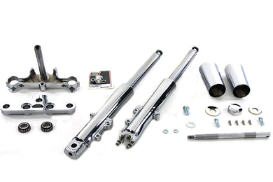 Fork Assembly with Chrome Sliders Stock Length 2000 / 2006 FLST