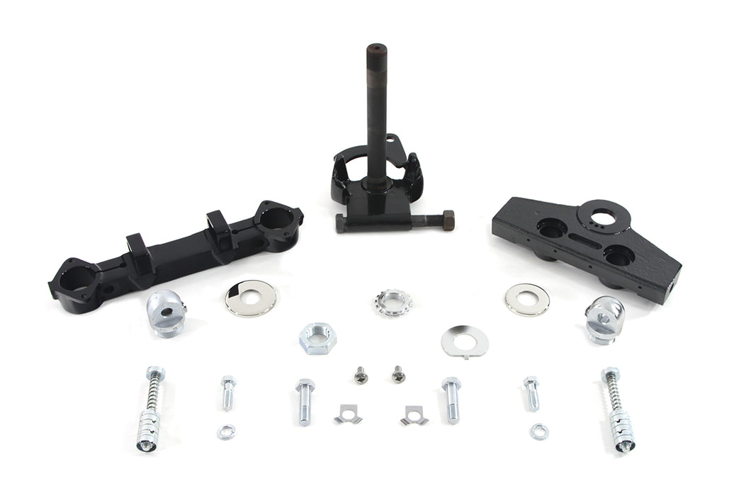 Black Adjustable Triple Tree Set 1977 / 1984 FL