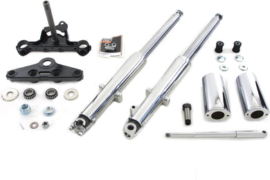 Fork Assembly with Polished Sliders Right Side Drum Brake 1969 / 1971 FL