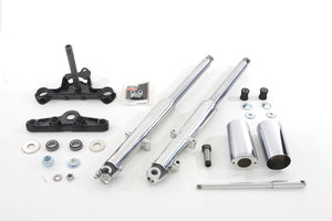 Fork Assembly with Polished Sliders Right Side Drum Brake 1969 / 1971 FL