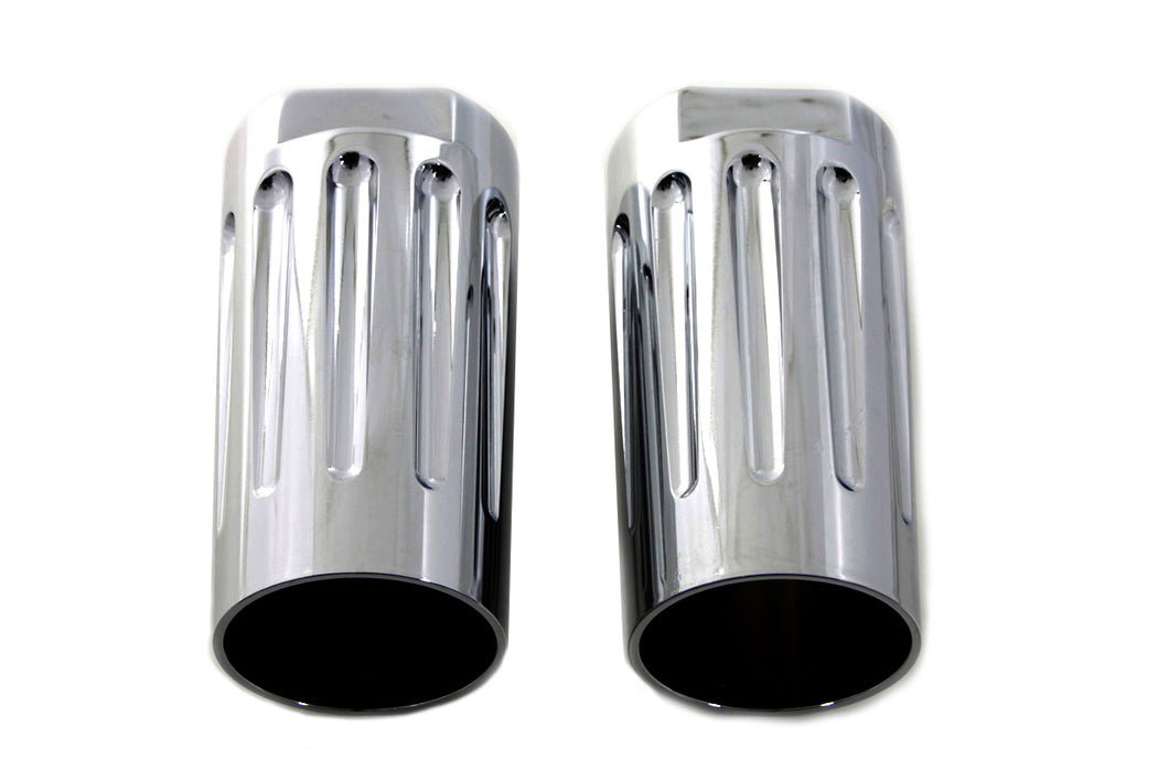 Chrome Milled Fork Slider Cover Set 1949 / 1984 FL 1980 / 2013 FLT 1980 / 2013 FLT 1986 / UP FLST