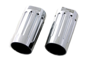 Chrome Milled Fork Slider Cover Set 1949 / 1984 FL 1980 / 2013 FLT 1980 / 2013 FLT 1986 / UP FLST