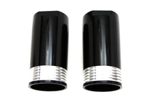 Load image into Gallery viewer, Black Fork Slider Cover Set Tapered Style 1949 / 1984 FL 1980 / 2013 FLT 1980 / 2013 FLT 1986 / UP FLST