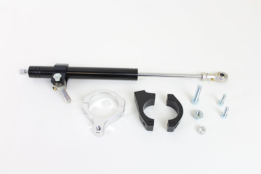 Black Fork Steering Damper Kit 2006 / 2017 FXD with 49mm Forks