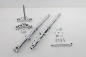 39mm Fork Assembly with Chrome Sliders Single Disc 2004 / 2005 FXD