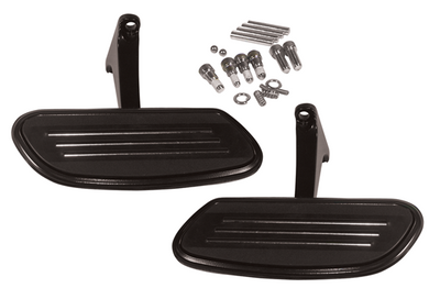 Speed-Line Pass Footboards Black Touring Models 1993 / Later* Includes Supports