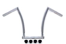 Load image into Gallery viewer, 15&quot; Chrome ChiZeled Z-Bar Handlebar with Indents 1980 / UP XL 1984 / 2017 FXST 1980 / UP FLT 1980 / UP FLT