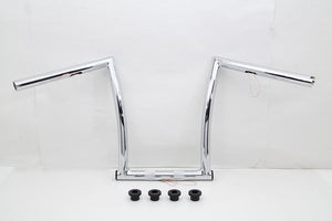 17" Chrome ChiZeled Z-Bar Handlebar with Indents 1980 / UP XL 1984 / 2017" FXST 1980 / UP FLT 1980 / UP FLT