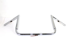 Load image into Gallery viewer, 12&quot; Chrome ChiZeled Z-Bar Handlebar without Indents 2014 / UP FLH 2014 / UP FLHX 2014 / UP FLHTCUTG 2014 / UP FLHTK