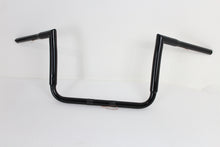 Load image into Gallery viewer, 12&quot; Black ChiZeled Z-Bar Handlebar without Indents 2014 / UP FLH 2014 / UP FLHX 2014 / UP FLHTCUTG 2014 / UP FLHTK