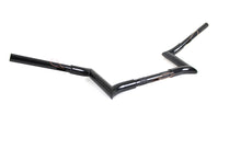 Load image into Gallery viewer, 8 Black Z-Bar Handlebar with Indents 1982 / 1984 FL 1982 / 1984 FX 1985 / UP XL 1986 / 2017 FLST 1984 / 2017 FXST 1991 / 2017 FXD 1984 / 1994 FXR