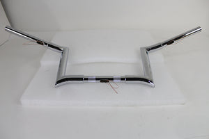 10" Chrome Z-Bar Handlebar with Indents 1982 / 1984 FL 1982 / 1984 FX 1985 / UP XL 1986 / 2017 FLST 1984 / 2017 FXST 1991 / 2017 FXD 1984 / 1994 FXR
