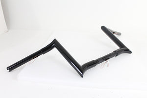 10" Black Z-Bar Handlebar with Indents 1982 / 1984 FL 1982 / 1984 FX 1985 / UP XL 1986 / 2017 FLST 1984 / 2017 FXST 1991 / 2017 FXD 1984 / 1994 FXR