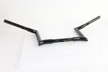 Load image into Gallery viewer, 10&quot; Black Z-Bar Handlebar with Indents 1982 / 1984 FL 1982 / 1984 FX 1985 / UP XL 1986 / 2017 FLST 1984 / 2017 FXST 1991 / 2017 FXD 1984 / 1994 FXR