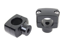 Load image into Gallery viewer, 1-1/4&quot; Shorty Riser Set Black Custom application for 1-1/4&quot; handlebars only