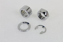 Load image into Gallery viewer, Rear Axle Spacer Set Smooth Style Chrome 2008 / UP FLT Rear Fitment with 1 Axle&quot;