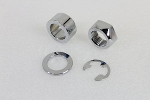 Rear Axle Spacer Set Smooth Style Chrome 2008 / UP FLT Rear Fitment with 1 Axle"