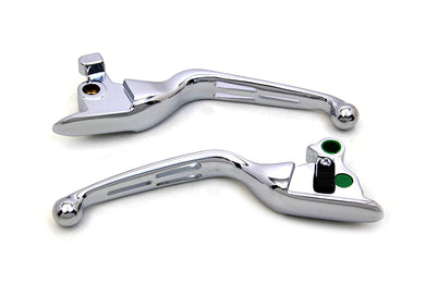 Chrome 3-Slot Wide Hand Lever Set 2015 / 2017 FXSB 2015 / 2017 FLSTN 2015 / 2017 FLSTF 2015 / 2017 FLSTC
