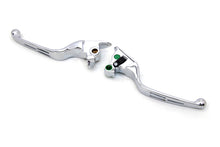 Load image into Gallery viewer, Chrome 3-Slot Wide Hand Lever Set 2015 / 2017 FXSB 2015 / 2017 FLSTN 2015 / 2017 FLSTF 2015 / 2017 FLSTC