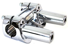 Load image into Gallery viewer, 4.1 Fat Riser Kit Chrome 0 /  Custom application for 1-1/4&quot; handlebars&quot;