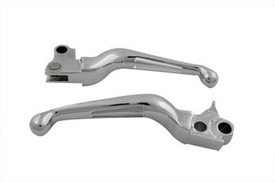 Chrome Slotted Hand Lever Set 2008 / 2014 FXST 2008 / 2014 FLST 2008 / 2014 FXD