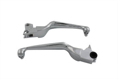 Chrome Contour Hand Lever Set with Skull Ends 1996 / 2007 FLST 1996 / 2007 FXST 1996 / 2007 FXD 1996 / 2003 XL