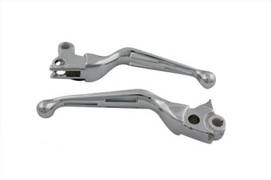 Chrome Slotted Hand Lever Set 1996 / 2007 FXST 1996 / 2007 FLST 1996 / 2007 FXD 1996 / 2007 FLT 1996 / 2003 XL