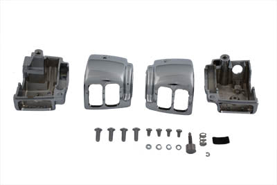 Handlebar Switch Housing Kit Chrome 1996 / 2011 FXD 1996 / 2010 FXST 1996 / 2010 FLST 1996 / 2011 XL 2007 / UP VRSC 1996 / 2013 FLHR