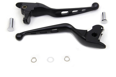 Black Drilled Hand Lever Set 2014 / 2016 FLT