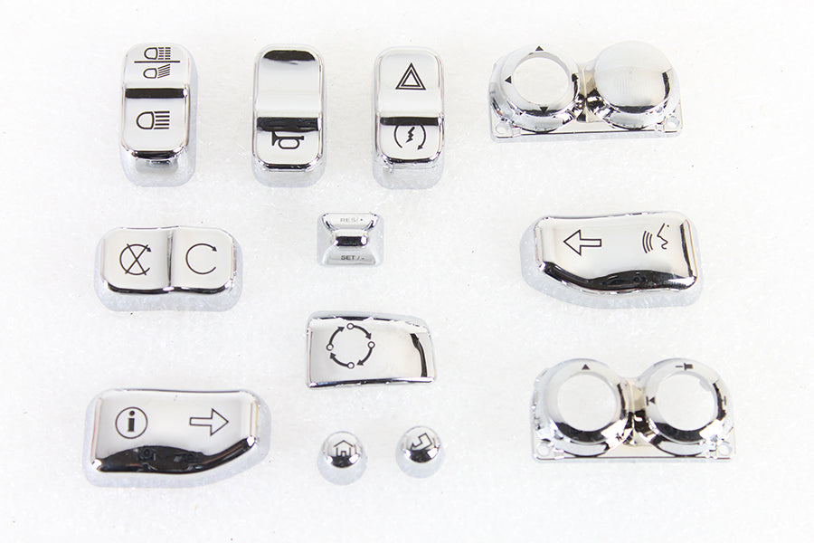 Switch Cover Set Chrome 2016 / UP FLHTCU 2016 / UP FLHTCUL 2016 / UP FLHTCUTG 2016 / UP FLHX 2016 / UP FLHXS 2016 / UP FLTRU 2016 / UP FLTRX 2016 / UP FLTRXS