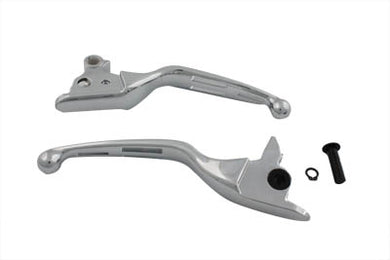 Chrome Slotted Hand Lever Set 2008 / 2013 FLT