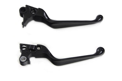 Black V-Cut Hand Lever Set 1996 / 2007 FLST 1996 / 2007 FXST 1996 / 2007 FXD 1996 / 2003 XL