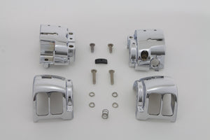 Handlebar Control Switch Housing Kit Chrome 2011 / UP FXST without cruise control2011 / UP FLST without cruise control2012 / 2017 FXD without cruise control2014 / UP XL without cruise control