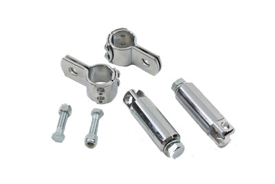 Chrome Footpeg Mount Kit 0 /  Custom application to attach to 1-1/8 engine bar for male pegs