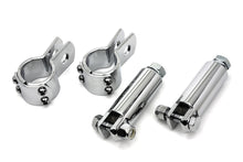 Load image into Gallery viewer, Chrome Footpeg Mount Kit 0 /  Custom application to attach to 1-1/4&quot; engine bar for male pegs&quot;