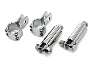 Chrome Footpeg Mount Kit 0 /  Custom application to attach to 1-1/4" engine bar for male pegs"