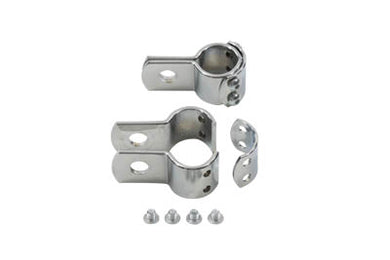 Chrome 1-1/8 Footpeg Mount Clamp Set 0 /  Custom application utilizes a 1/2