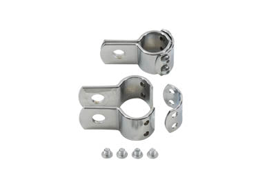 Chrome 1-1/8 Footpeg Mount Clamp Set 0 /  Custom application utilizes a 1/2