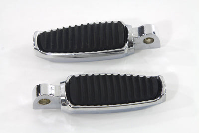 Chrome Footpeg Set with Rubber Inlay 0 /  All models with female mounting black