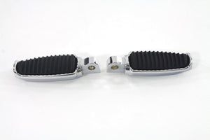 Chrome Footpeg Set with Rubber Inlay 0 /  All models with female mounting black