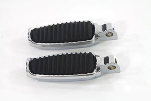 Chrome Footpeg Set with Rubber Inlay 0 /  All models with female mounting black