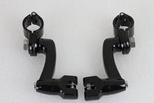 Load image into Gallery viewer, Highway Bar Footpeg Mount Set Black 0 /  Custom application for 1-1/4&quot; bars&quot;