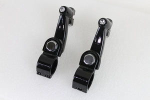 Highway Bar Footpeg Mount Set Black 0 /  Custom application for 1-1/4" bars"