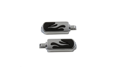 Chrome Flame Style Footpeg Set 0 /  All models with female mounting block