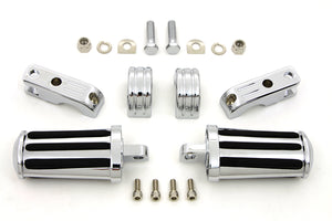 Chrome Railer Style Footpeg Set 0 /  All models with 1-1/4" engine bars"